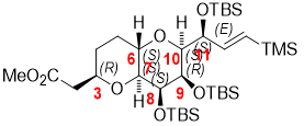 2-((2R,4aS,6S,7R,8S,8aS)-7,8-二((叔丁基二甲基硅)氧基)-6-((S,E)-1-((叔丁基二甲基硅)氧基)-3-(三甲基硅基)烯丙基)八氫吡喃[3,2-b]吡喃-2-基)乙酸甲酯
