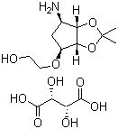 2-[[(3AR,4S,6R,6AS)-6-氨基四氫-2,2-二甲基-4H-環(huán)戊并-1,3-二惡茂 -4-基]氧基]-乙醇 (2R,3R)-2,3-二羥基丁二酸鹽