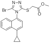 2-[[5-溴-4-(4-環(huán)丙基萘-1-基)-4H-1,2,4-三唑-3-基]硫基]乙酸甲酯
