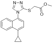 2-[[4-(4-環(huán)丙基萘-1-基)-4H-1,2,4-三唑-3-基]硫基]乙酸甲酯